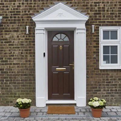 Traditional Classic Winchester Dark Woodgrain composite front door