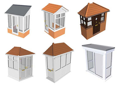 Renders of the main styles of porch from Anglian Home Improvements
