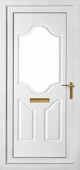 Tudor white uPVC door