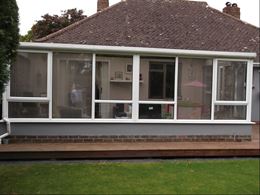 Before installation of new conservatory extension from Anglian Home Improvements