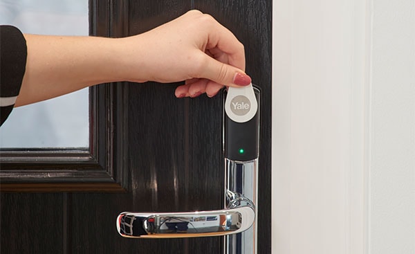 Using the Yale key tag to open a front door from Anglian Home Improvements