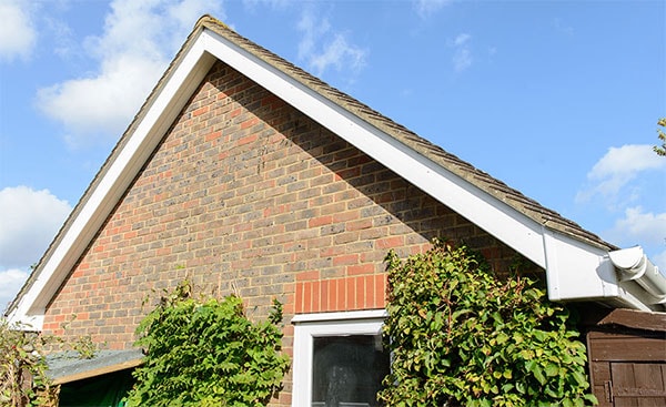 White uPVC gable end bargeboards from Anglian Home Improvements
