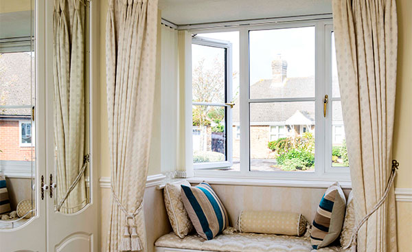 Interior view of double glazed bungalow windows in White from Anglian Home Improvements