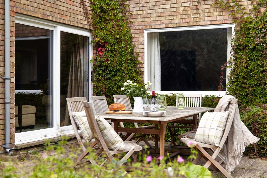 White uPVC Patio Doors Exterior