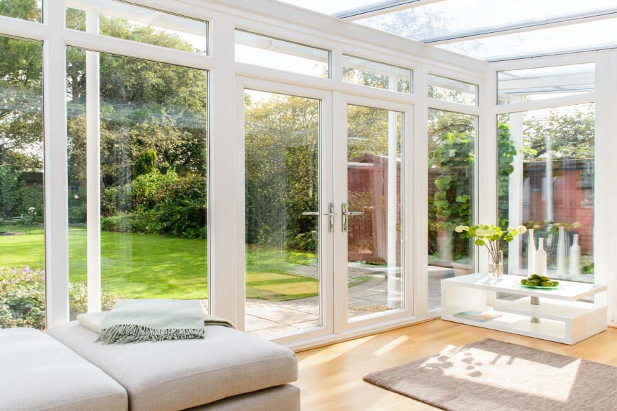 White uPVC Veranda Conservatory Interior