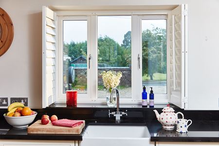 Cream UPVC casement windows