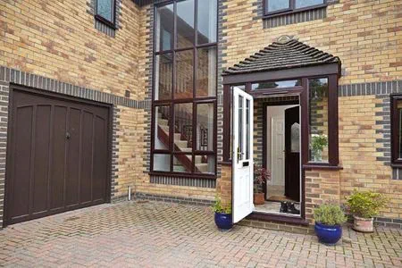 Dual Dark Woodgrain uPVC porch