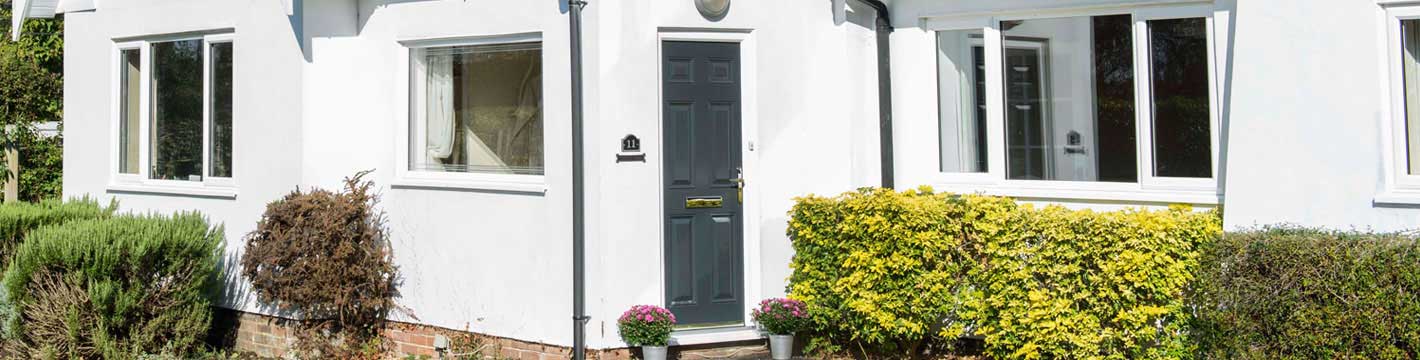 White Knight uPVC windows with a glorious GRP front door