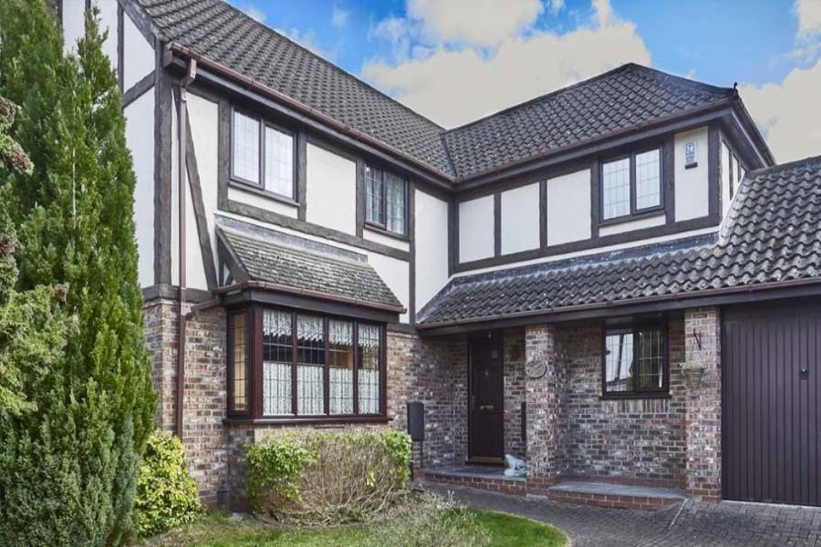 uPVC Casement Dark woodgrain