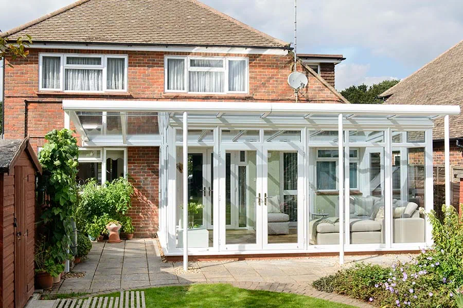White PVCU veranda consservatory