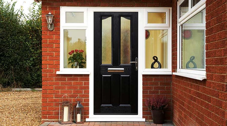Ely black composite front door Anglian Home Improvements