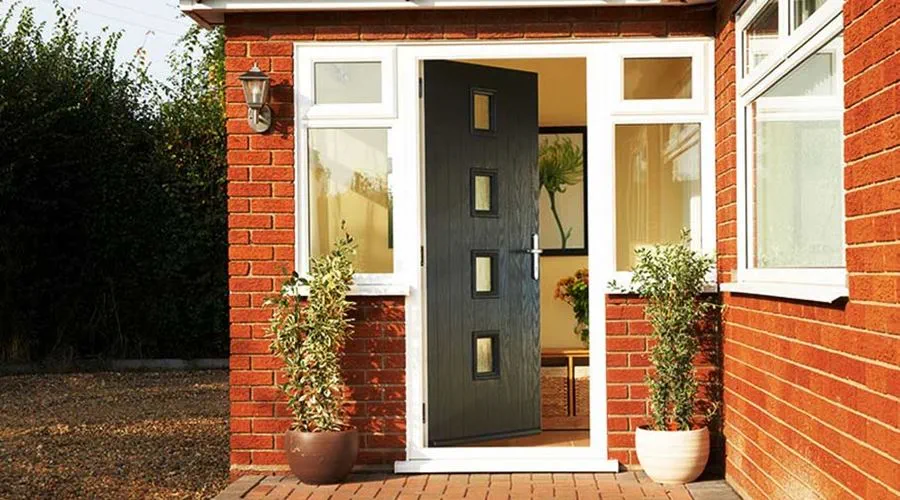 Barcelona Anthracite Grey composite front door Anglian Home Improvements