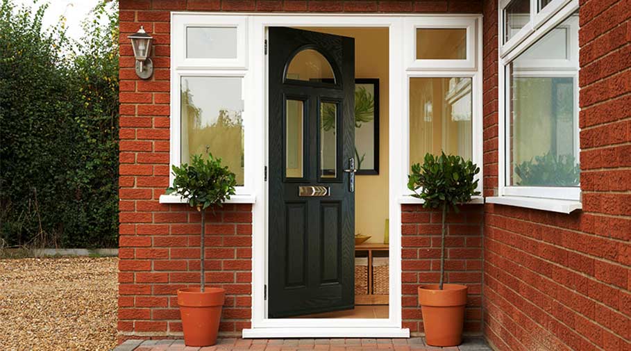 Chelmsford black composite front door Anglian Home Improvements