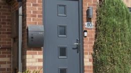 After installation of Anthracite Grey coloured front door from Anglian Home Improvements