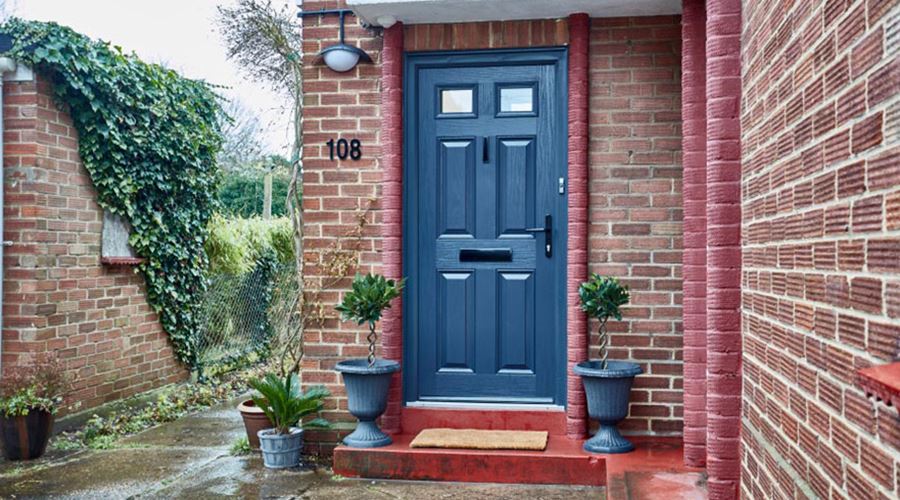 Ripon Grey traditional composite front door from Anglian Home UK