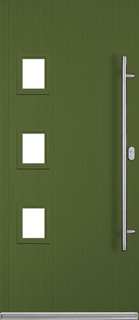 Bilbao Fern Green composite front door