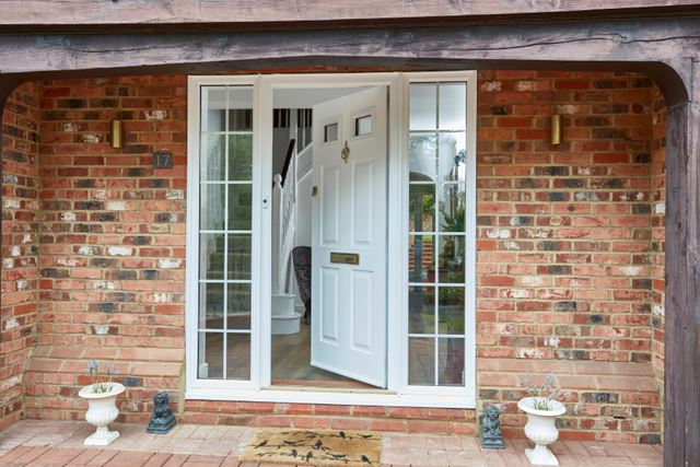 White composite ripon traditional front door