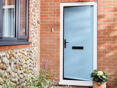 Duck Egg Blue external composite door Anglian Home UK