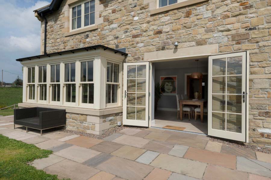 Wooden French doors