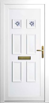 Cheltenham white uPVC door