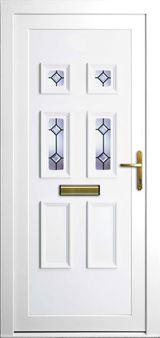 Hanover white uPVC door