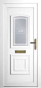 Victorian white uPVC door