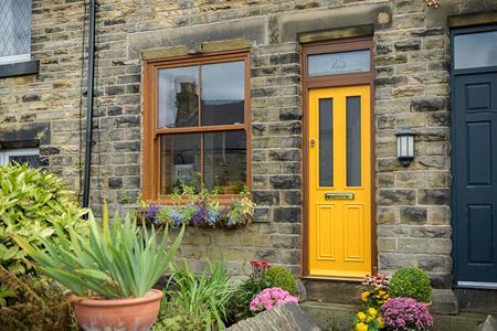 Buttercup wooden front door