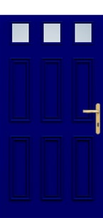 Tay Steel Blue wooden door