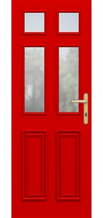 Tweed Pillar Box Red wooden door