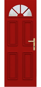 Wye Burgundy red wooden door