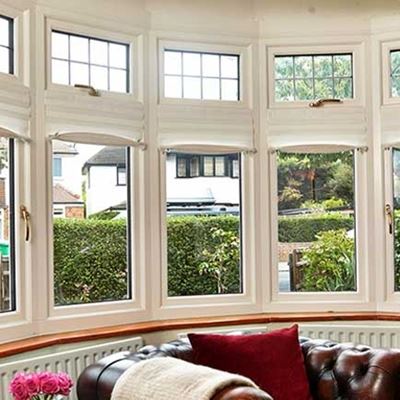 Wooden bay casement window tile