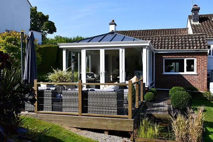 Solid replacement roof on Anglian uPVC conservatory