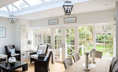 Orangery with lantern roof and Georgian bars