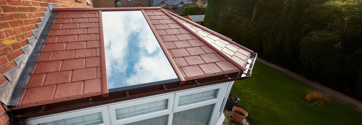 Harvest Brown victorian extension consservatory with replica tiled roof