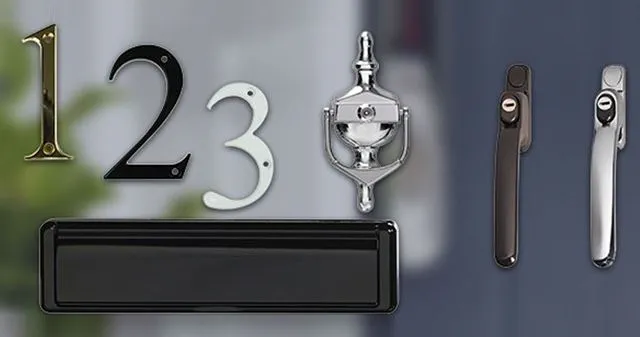 Window handles and door accessories available on the Anglian Home Shop