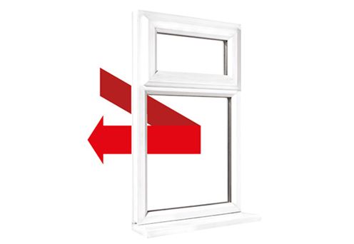 Window thermal transmittance U value illustration for double glazing from Anglian Home Improvements