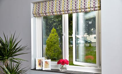 White UPVC casement windows triple glazed with white window handles from the Anglian triple glazing window range