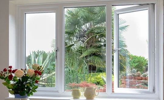 Double glazed white uPVC casement window side-hung from the Anglian uPVC casement window range