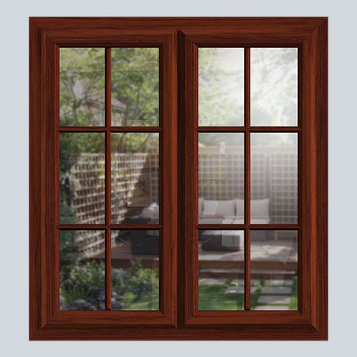 Dark Woodgrain uPVC cottage window