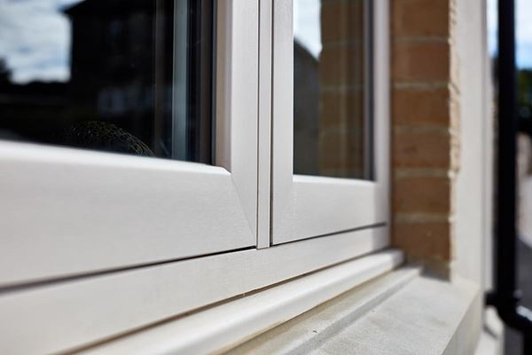 Close up of the woodgrain on timber flush casement windows from Anglian Home Improvements