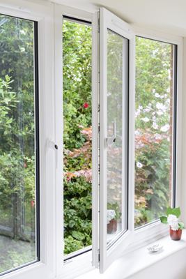uPVC tilt and turn double glazed window in white from the Anglian tilt and turn window range