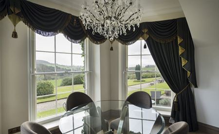 Period property with secondary glazing windows in white