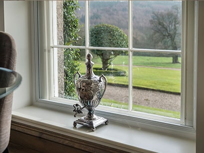Close up of period property secondary glazing from the Anglian secondary glazing range