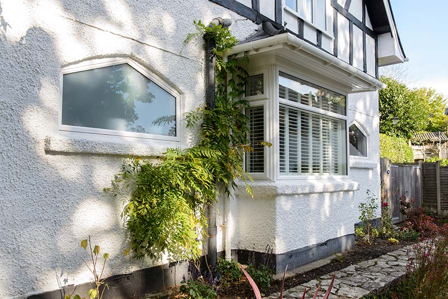 White Regency shaped window