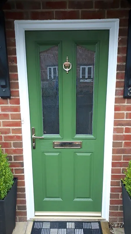 Ely style fir green composite front door