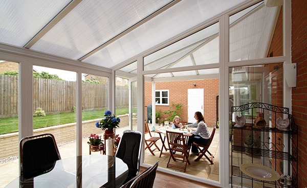 A White Knight uPVC Lean To conservatory