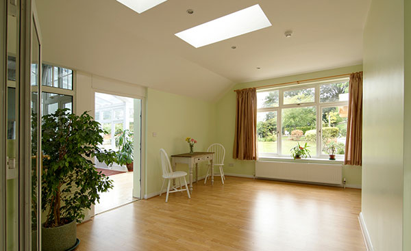 Internal view of house extension from Anglian Home Improvements