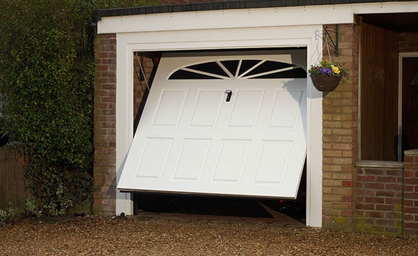 White GRP one piece garage door