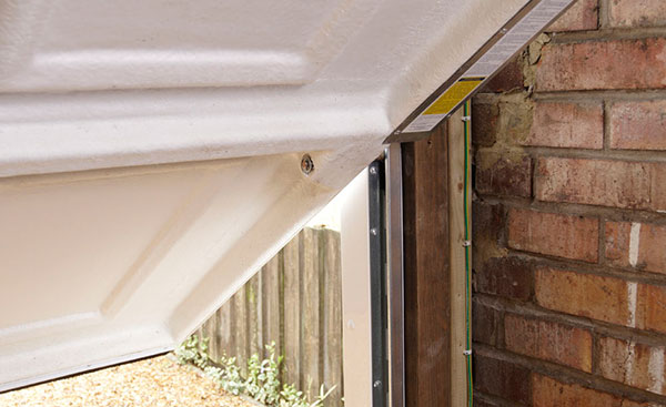 White GRP one piece garage door