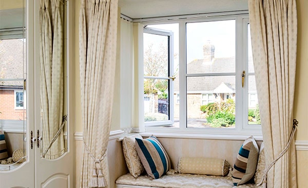 Interior view of double glazed bungalow windows in White from Anglian Home Improvements